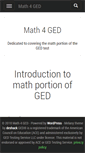 Mobile Screenshot of math4ged.com